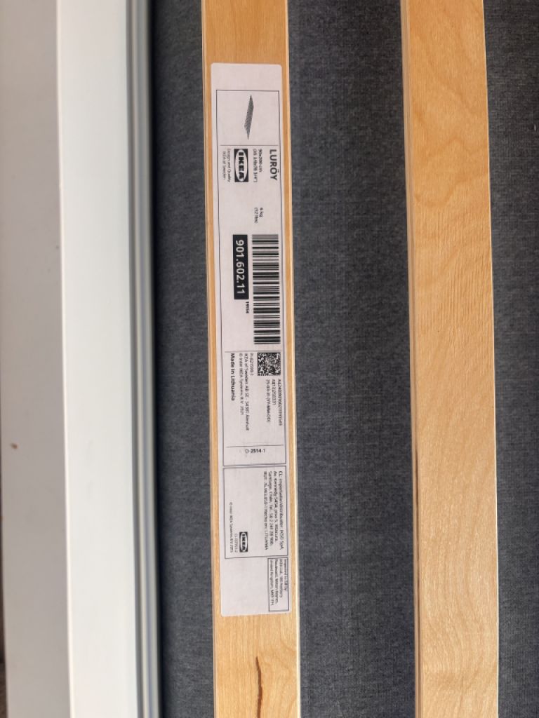 Cama Ikea SLÄKT blanca 90x200 (180x200)