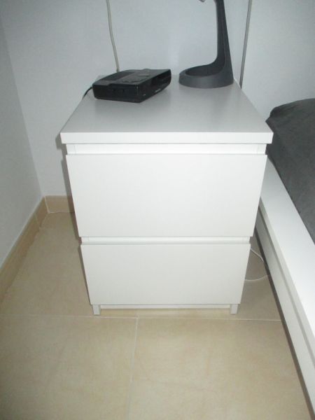 IKEA Malm Doppelbett Bett 180x200 cm Nachtschränke Schubläden Matratzen Ikea Topper TUDDAL