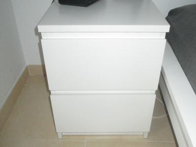 IKEA Malm Doppelbett Bett 180x200 cm Nachtschränke Schubläden Matratzen Ikea Topper TUDDAL