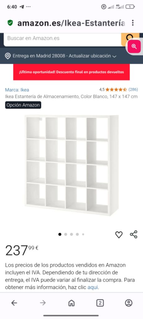 IKEA white Kallax shelf