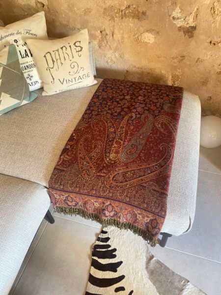 Manta de lana india 220 x 250 cm