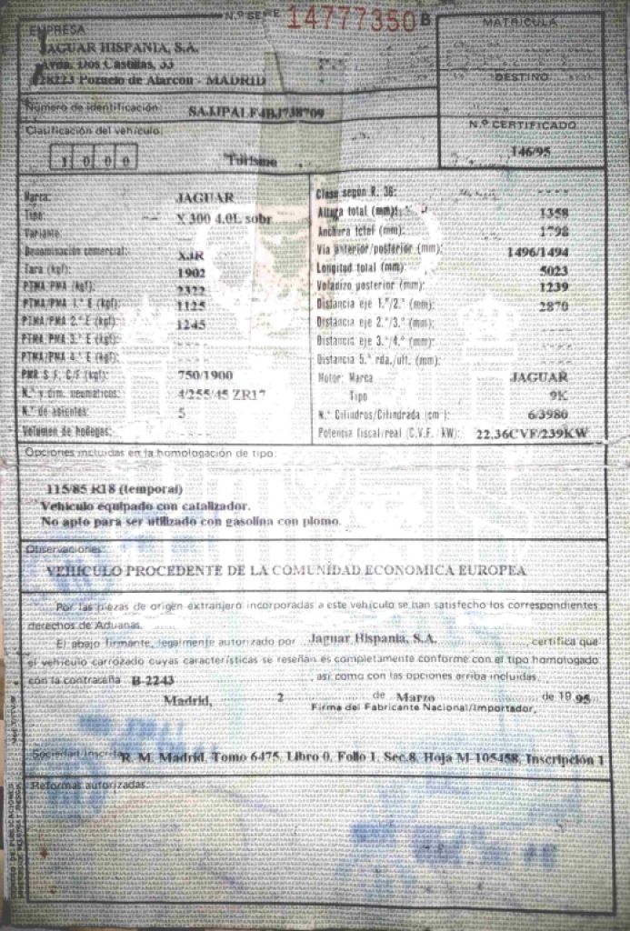 Jaguar XJR 4.0, built in 1996, collector's item