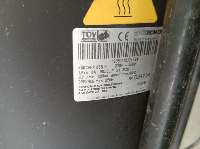 Kärcher 855H Heißdampfer Diesel Hochdruckreiniger 855 H