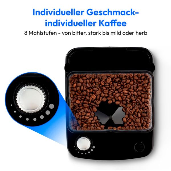 Cafetera con molinillo / MEDION MD 19911 negra