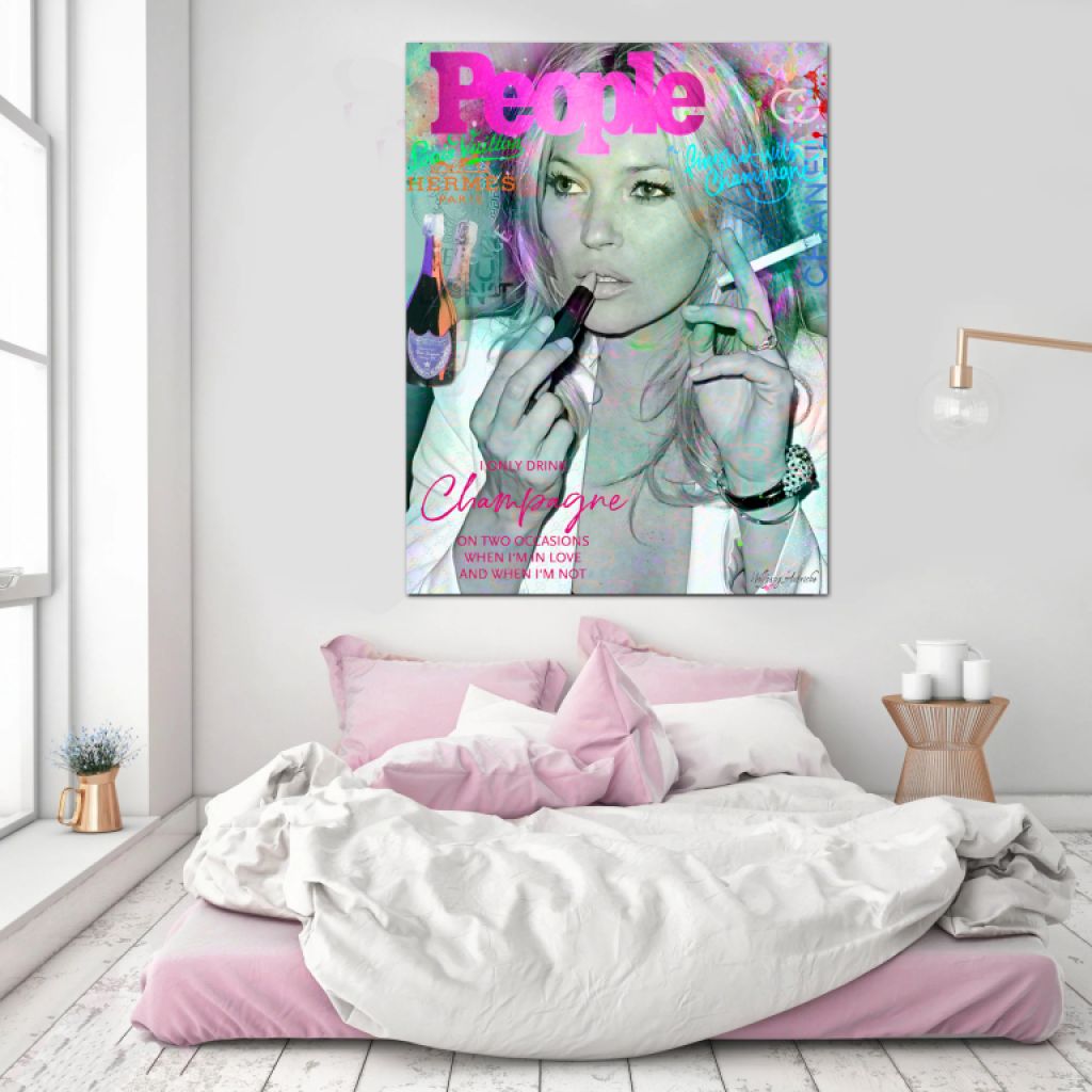 Kate Moss Art on Lenwand