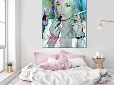 Kate Moss  Kunst auf Lenwand