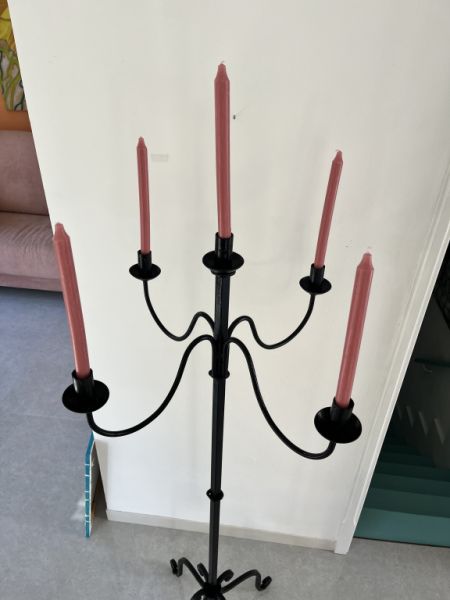 Wrought-iron candlestick 152 cm