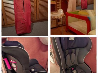 Child car seat, travel cot and ikea high chair for sale in Ses Salines