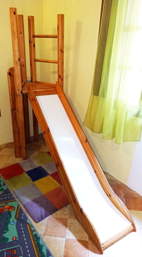 Kinderbett Stockbett Kombination m. Rutsche & Leitern Kinderzimmer