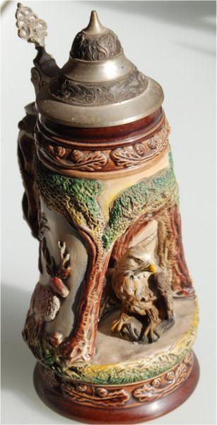 King Tierwelt-Wildlife, Limitiert, Adler Bierseidel Handmade – Handpainted