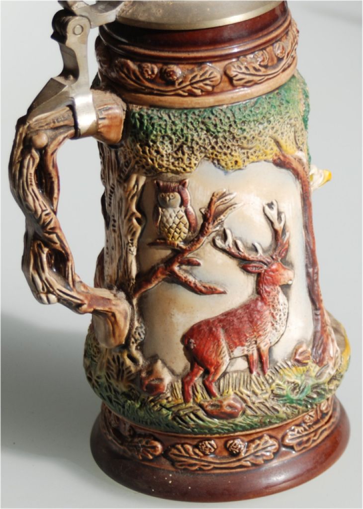 King Tierwelt-Wildlife, Limitiert, Adler Bierseidel Handmade – Handpainted