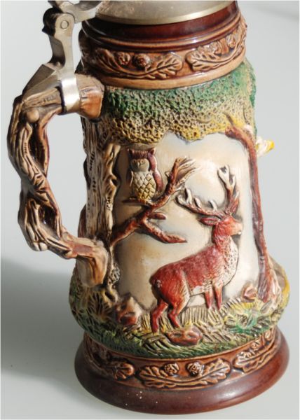 King Tierwelt-Wildlife, Limitiert, Adler Bierseidel Handmade – Handpainted