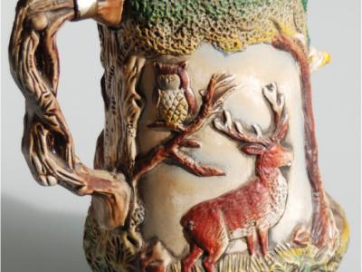 King Tierwelt-Wildlife, Limitiert, Adler Bierseidel Handmade – Handpainted