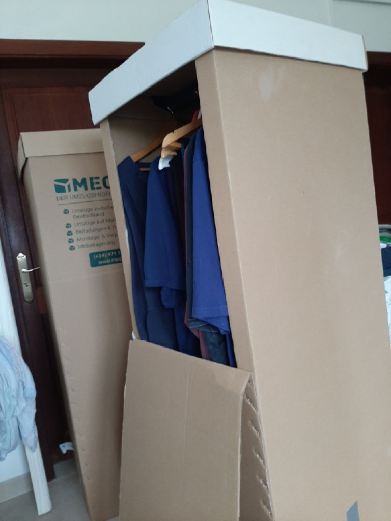 Caja para ropa para mudanza, sin usar, 2 unidades