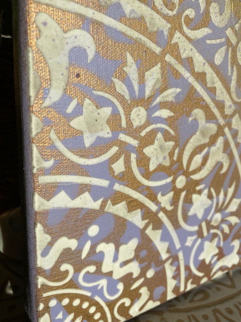 Small canvas with mandala symbol