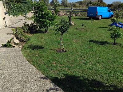 Kleiner Garten mit Gartenhaus vor Arta