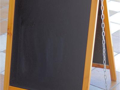 Kreidetafel - beidseitig, Kundenstopper, Werbeaufsteller, schwarz zusammen klappbar