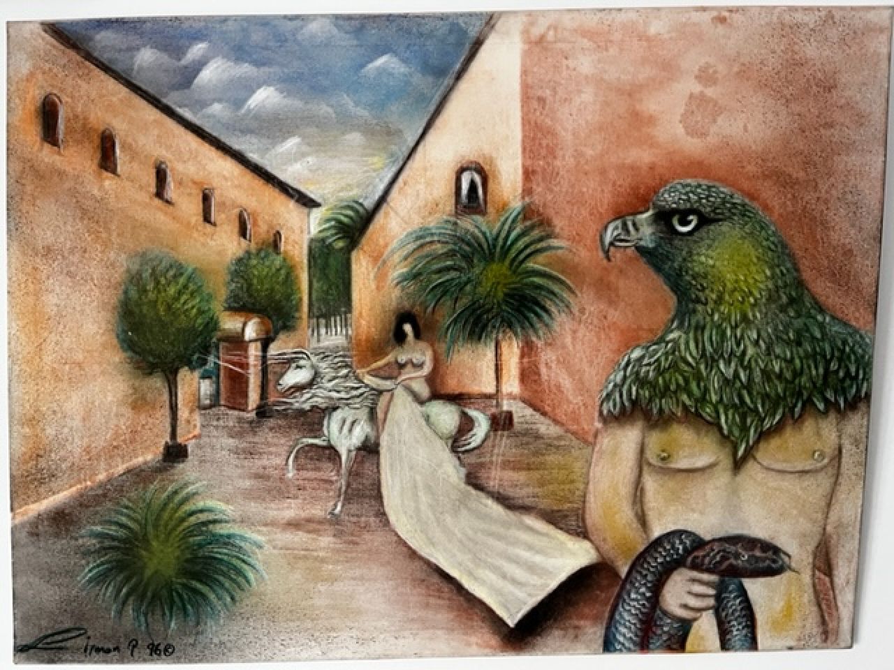 Kunst - Art - mediterran original Simon Presley 1996 120x90 Leinwand