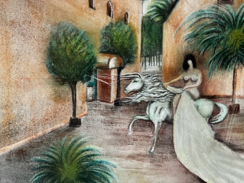 Kunst - Art - mediterran original Simon Presley 1996 120x90 Leinwand