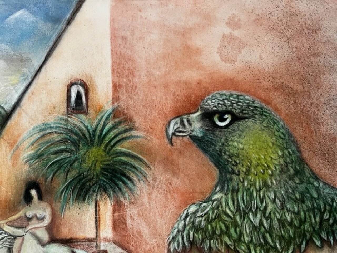 Kunst - Art - mediterran original Simon Presley 1996 120x90 Leinwand