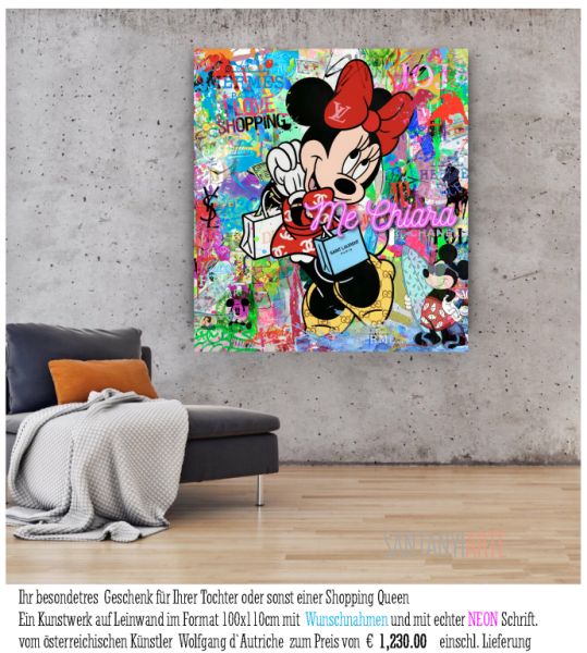 Artwork with neon lettering and your desired name