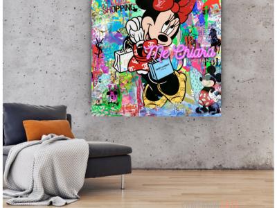 Kunstwerk mit Neonschrift und Ihrem Wunschnamen