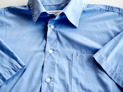 Kurzarmhemd - Luxushemd - Yves Saint Laurent - YSL Größe L