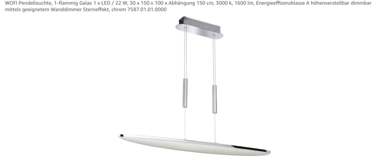 Lámpara colgante LED para mesa de comedor (ver descripción)