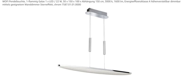 Lámpara colgante LED para mesa de comedor (ver descripción)