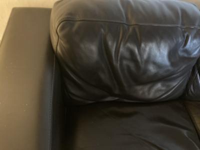 Leder Sofa dunkelbraun Couch