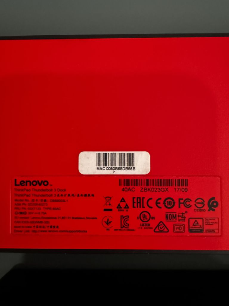 Lenovo Thunderbolt 3 Docking Station