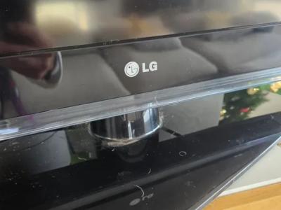 LG TV in black.