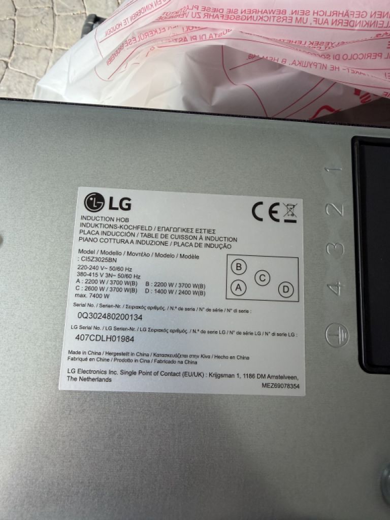 LG Kochfeld CI5Z3025BN Induktion