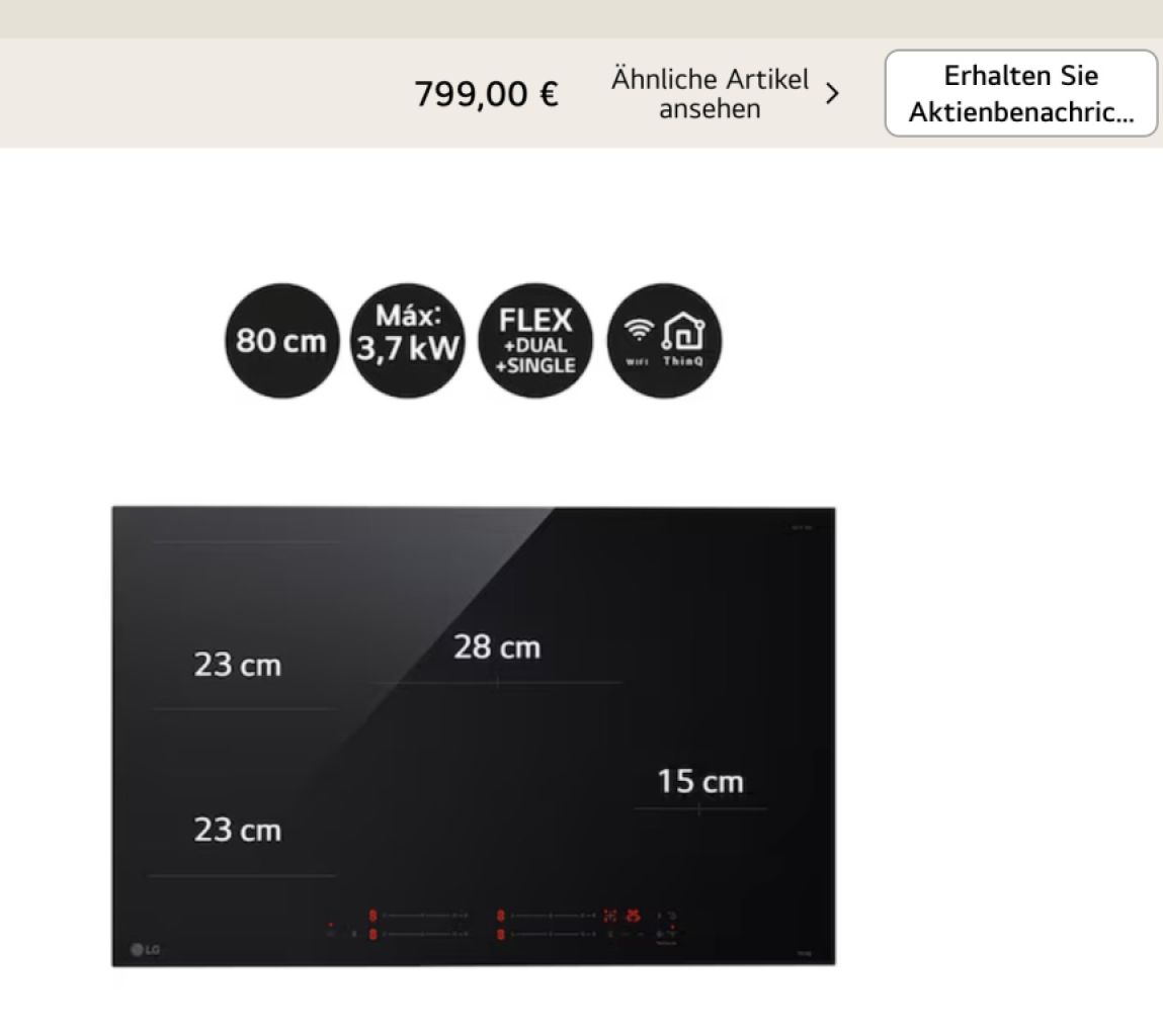 LG Kochfeld CI5Z3025BN Induktion