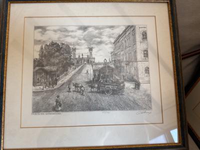 Limitierte Auflage -Cöln.An der Gitterbrücke, Stiche von Köln