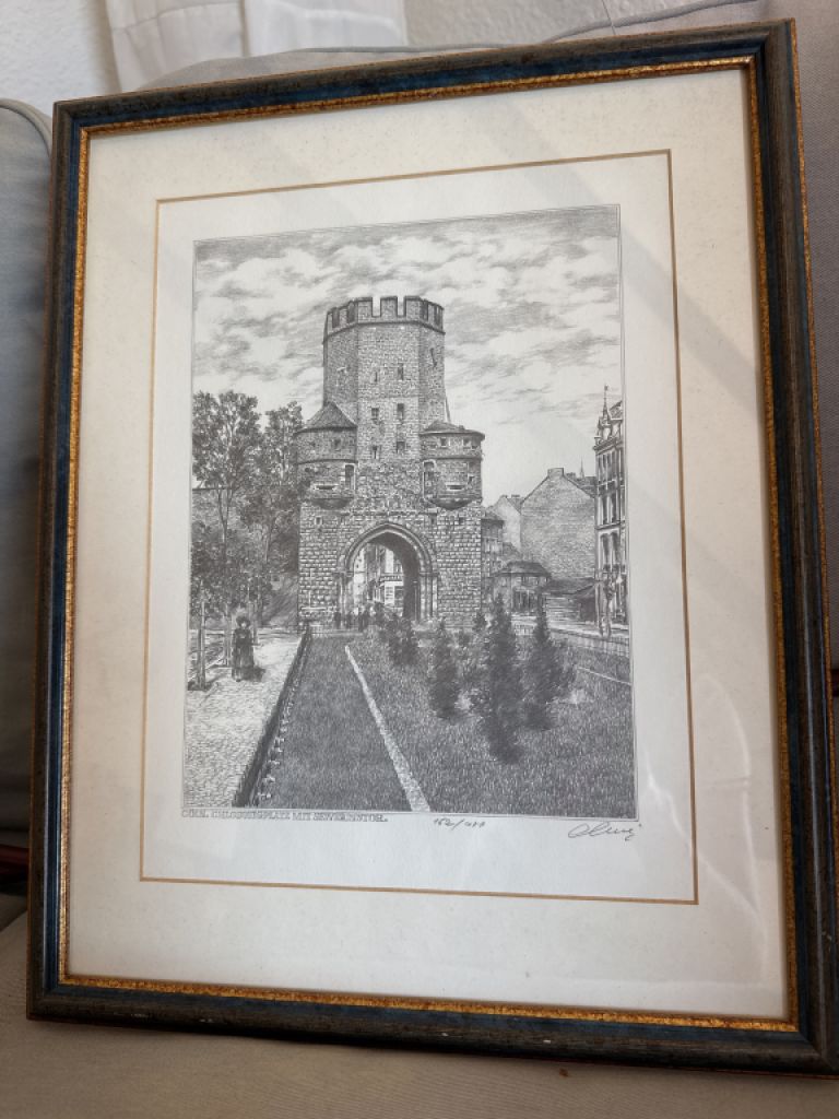 Limited edition - Cöln.Chlodwigplatz with Severinstor