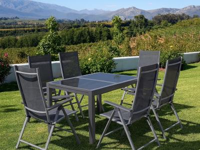 Livarno Gartenset - Tisch und 6 Stühle (ALU) mit Plane