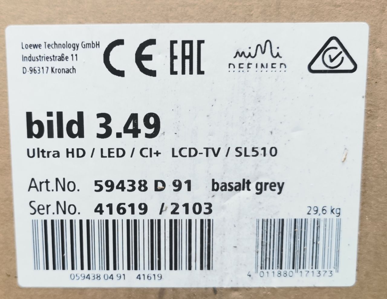 Löwe Fernseher Bild 3.49, 49 Zoll