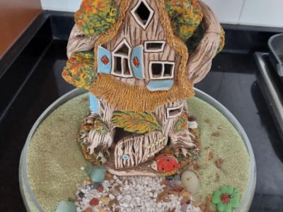 Märchenhaus Duftlampe für Öl, Räucherkegel, Räucherstäbchen