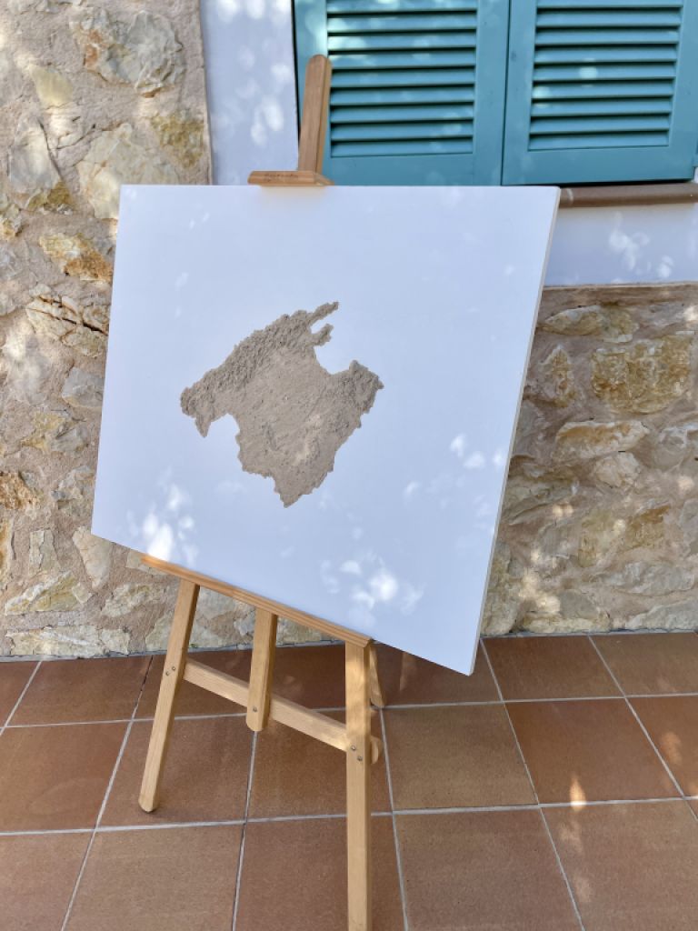 Mallorca Sandbild Reliefbild 85x70 auf Holzplatte Unikat dekorativ