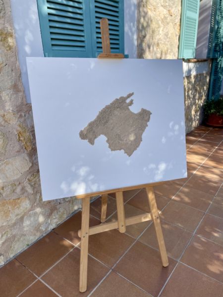 Mallorca Sandbild Reliefbild 85x70 auf Holzplatte Unikat dekorativ