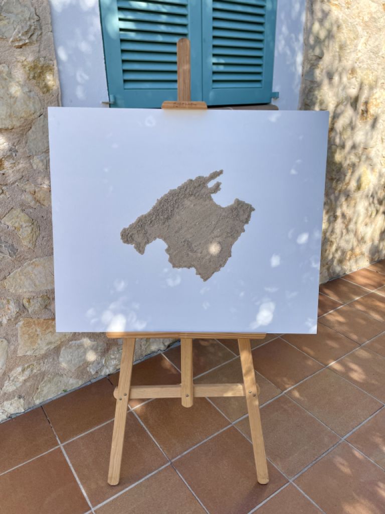 Mallorca Sandbild Reliefbild 85x70 auf Holzplatte Unikat dekorativ