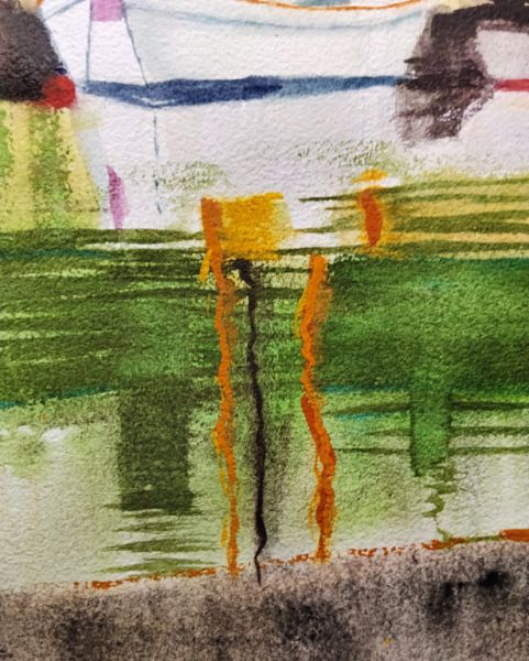 Marine Aquarell von Portocolom, neu