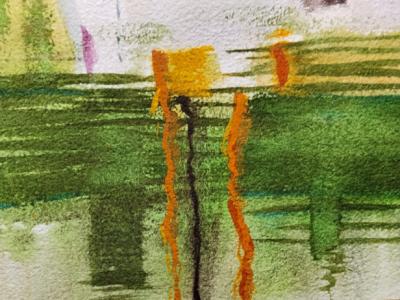 Marine Aquarell von Portocolom, neu