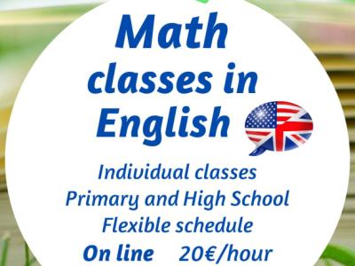 Math Classes in English   €20/hour
