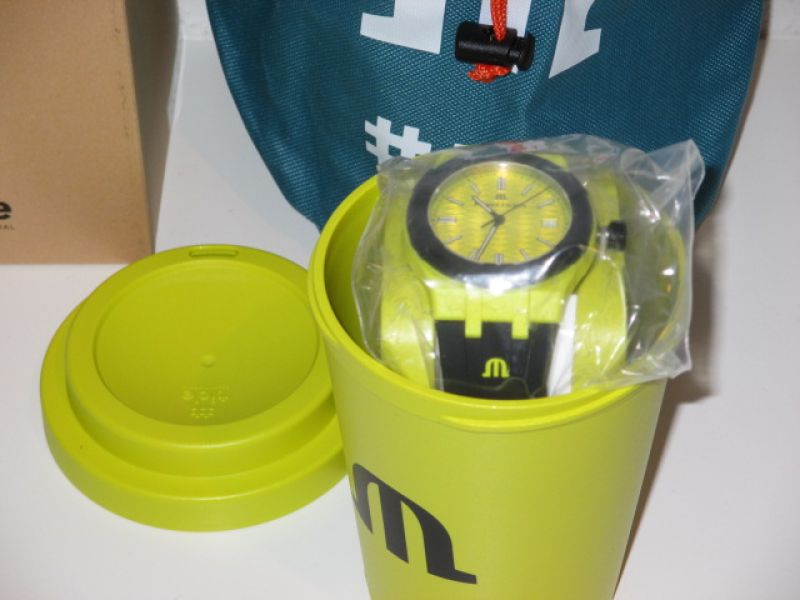 Maurice Lacroix Armbanduhr Aikon Tide Schwarz-Gelb, wasserdicht 100 m (10 ATM) - neu + OVP