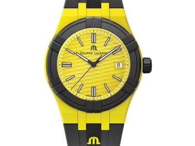 Maurice Lacroix Armbanduhr Aikon Tide Schwarz-Gelb, wasserdicht 100 m (10 ATM) - neu + OVP