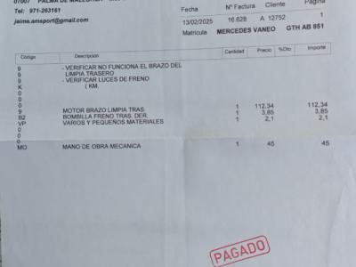 Mercedes Benz Vaneo Diésel, 08/2004, 91 CV, TÜV hasta 09.12.26, azul, enganche de remolque y remolque para coche