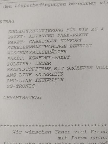 Mercedes C180 Convertible AMG