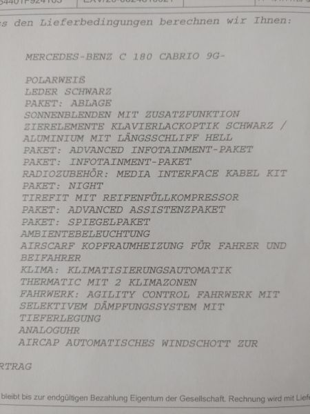 Mercedes C180 Convertible AMG